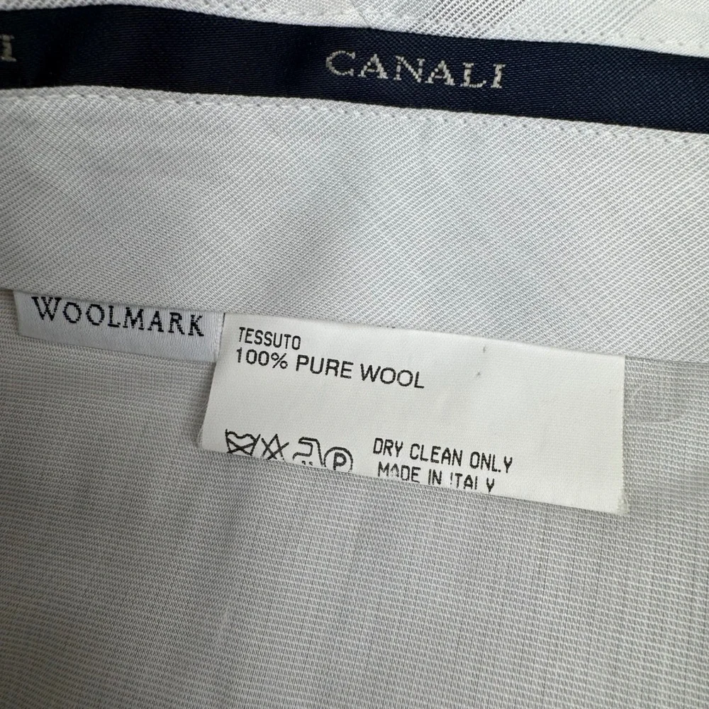 Canali Dress Trousers Mens 34 Tan Pure Wool Triple Pleated Cuffed Made in Italy